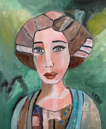 Pittura intitolato ""La coiffe d'automn…" da Claire Marie Gay, Opera d'arte originale, Olio Montato su Pannello di legno