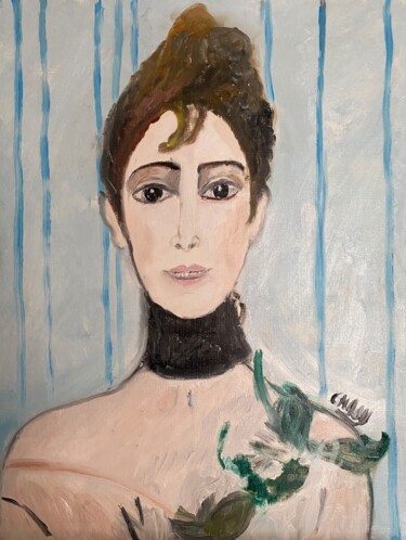 Painting titled ""Belle Époque" 2" by Claire Marie Gay, Original Artwork, Oil Mounted on Wood Panel
