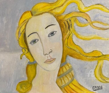 Painting titled ""Sandro-Amédéo"" by Claire Marie Gay, Original Artwork, Oil Mounted on Wood Panel