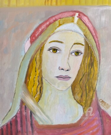 Картина под названием ""Renaissance 2"" - Claire Marie Gay, Подлинное произведение искусства, Масло Установлен на Деревянная…