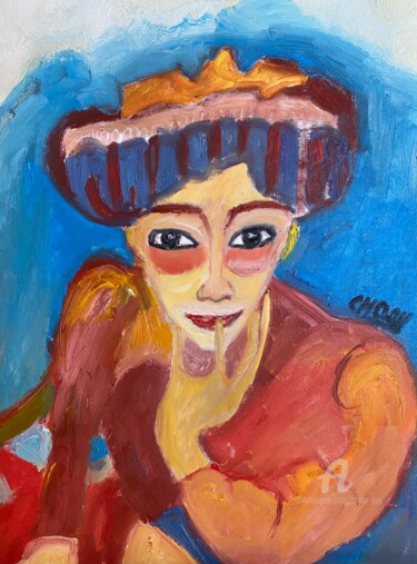 Painting titled ""Ah ! Paris ! ..."" by Claire Marie Gay, Original Artwork, Oil Mounted on Wood Panel