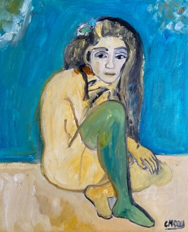 Pittura intitolato "Exercice sur "Le nu…" da Claire Marie Gay, Opera d'arte originale, Olio Montato su Pannello di legno