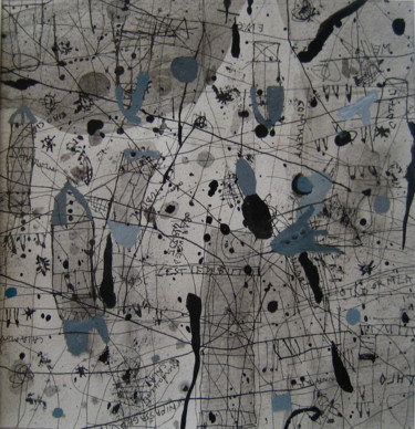 Dessin intitulée "Satellite" par Claire Charpentier, Œuvre d'art originale, Encre