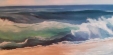 Peinture intitulée "La vague" par Clayre Paris, Œuvre d'art originale, Huile