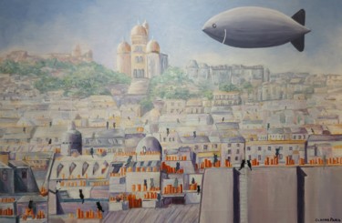 Pintura titulada "Un gros poisson sur…" por Clayre Paris, Obra de arte original, Oleo