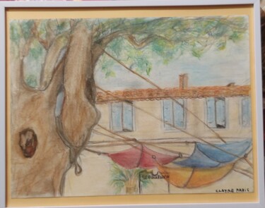 Desenho intitulada "La scourtinerie  de…" por Clayre Paris, Obras de arte originais, Pastel Montado em Cartão