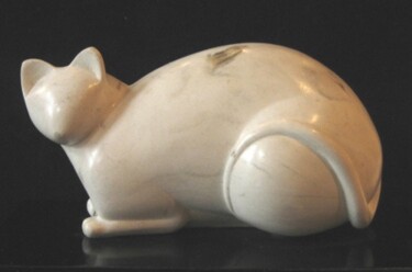 Sculpture titled "Comme chat et chat" by Claire Laert, Original Artwork, Stone