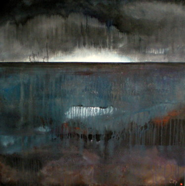 Painting titled "orage" by Claire Mcinnerny, Original Artwork