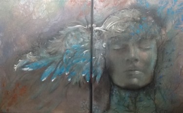 Painting titled "Hypnos" by Claire Mcinnerny, Original Artwork, Acrylic Mounted on Wood Stretcher frame