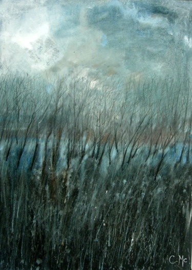 Painting titled "Orage (storm)" by Claire Mcinnerny, Original Artwork, Acrylic
