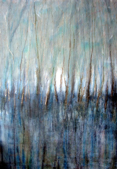 Painting titled "forest in morning l…" by Claire Mcinnerny, Original Artwork, Acrylic
