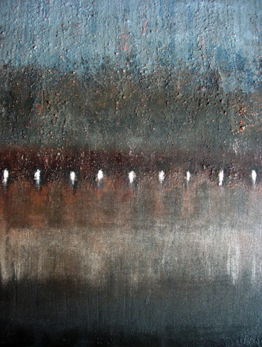 Painting titled "Rust" by Claire Mcinnerny, Original Artwork, Acrylic Mounted on Wood Stretcher frame