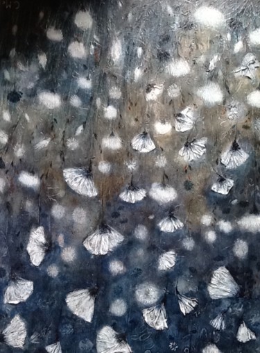 Pintura titulada "Flower rain - pluie…" por Claire Mcinnerny, Obra de arte original, Acrílico Montado en Bastidor de camilla…