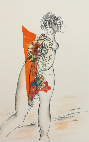 Drawing titled "Mariana-06" by Claire Mériel, Original Artwork, Paper