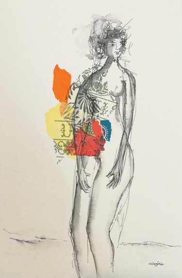 Dessin intitulée "Eléonore-05" par Claire Mériel, Œuvre d'art originale, Papier