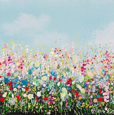 Peinture intitulée "Graffiti ´s meadow" par Claire Morand, Œuvre d'art originale, Acrylique