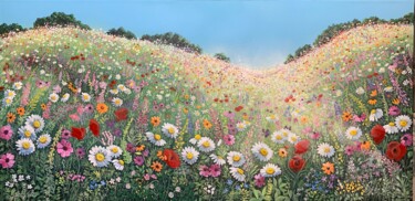Peinture intitulée "Nature:fleur raison…" par Claire Morand, Œuvre d'art originale, Acrylique