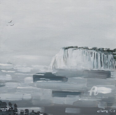 Malerei mit dem Titel "falaises" von Claire Morand, Original-Kunstwerk, Acryl