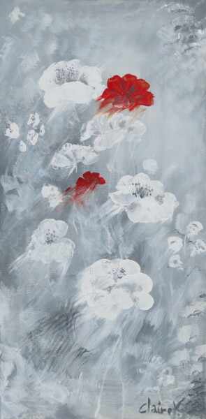 Peinture intitulée "Souffle de fleurs" par Claire Morand, Œuvre d'art originale, Acrylique