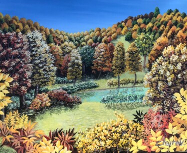 Peinture intitulée "Jour d automne" par Claire Morand, Œuvre d'art originale, Acrylique