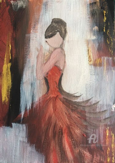 Painting titled "danseuse" by Claire Morand, Original Artwork, Acrylic