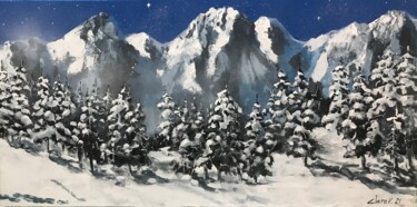 Malerei mit dem Titel "Paradis blanc" von Claire Morand, Original-Kunstwerk, Acryl