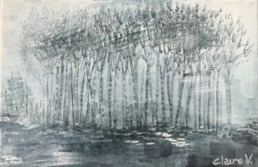 Картина под названием "Forêt bleue" - Claire Morand, Подлинное произведение искусства, Акрил