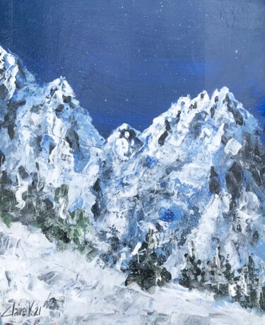 Peinture intitulée "Là-haut" par Claire Morand, Œuvre d'art originale, Acrylique