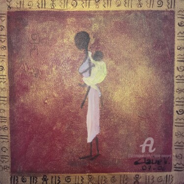 Painting titled "Africa1" by Claire Morand, Original Artwork, Acrylic