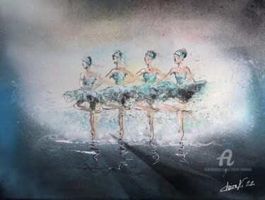 Malerei mit dem Titel "Let’s dance little…" von Claire Morand, Original-Kunstwerk, Acryl
