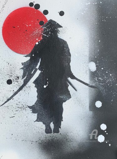 Schilderij getiteld "Shogun 2" door Claire Morand, Origineel Kunstwerk, Acryl