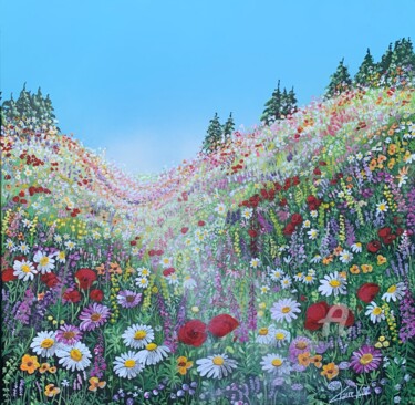 Peinture intitulée "Un champ de mars" par Claire Morand, Œuvre d'art originale, Acrylique