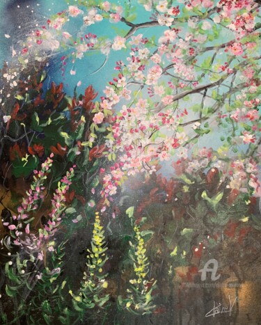Картина под названием "Révérence" - Claire Morand, Подлинное произведение искусства, Акрил Установлен на Деревянная рама для…