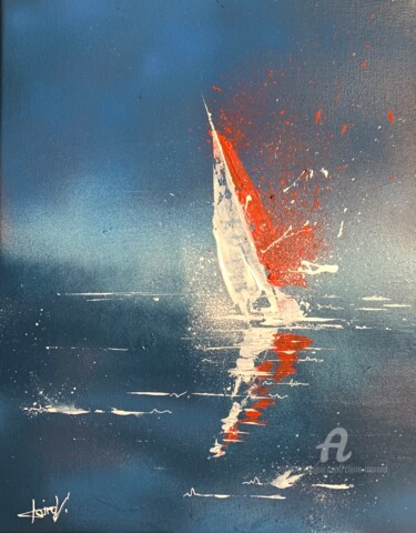 Pintura titulada "Dès que le vent sou…" por Claire Morand, Obra de arte original, Acrílico Montado en Bastidor de camilla de…