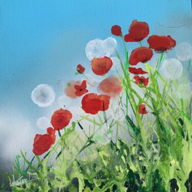 Peinture intitulée "Flowers’waltz3" par Claire Morand, Œuvre d'art originale, Acrylique Monté sur Carton