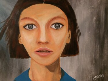 Painting titled "Leonie" by Claire Paravisini-Ernouf, Original Artwork, Acrylic