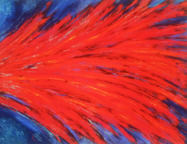 Картина под названием "Rouge" - Claire Pastel, Подлинное произведение искусства, Пастель