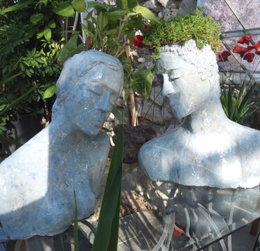 Sculpture intitulée "Les Amoureux" par Claire Pellicone Fanni, Œuvre d'art originale, Céramique