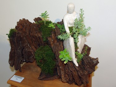 Sculpture titled "Contemplation" by Claire Pellicone Fanni, Original Artwork, Terra cotta