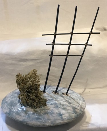 Sculpture intitulée "Ikebana Stratus" par Claire Pellicone Fanni, Œuvre d'art originale, Terre cuite