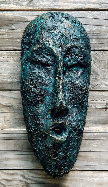 Sculpture intitulée "Masque: Ufimata" par Claire Pellicone Fanni, Œuvre d'art originale, Céramique