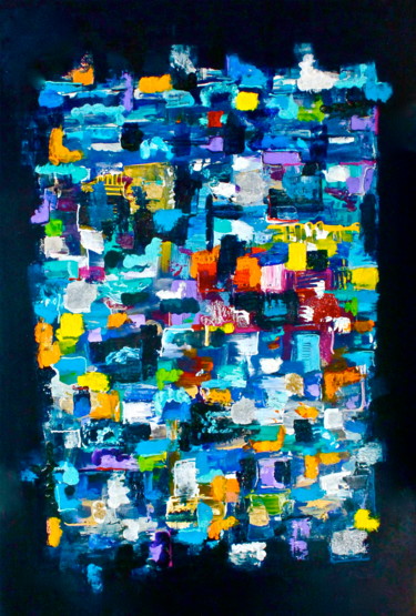 Malerei mit dem Titel "ESPACE COULEURS" von Claire Pinci, Original-Kunstwerk, Acryl