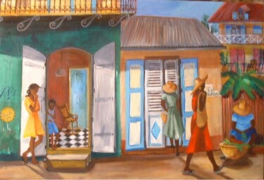 Painting titled "Grand Rue" by Claire Richelme, Original Artwork