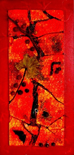 Painting titled "fleur de mai" by Claire Soussan Alonso, Original Artwork, Acrylic Mounted on Wood Panel