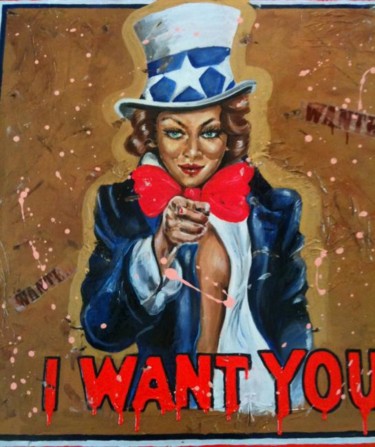 Painting titled "I want you" by Claire, Original Artwork