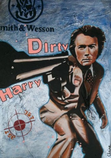 Painting titled "Dirty Harry" by Claire, Original Artwork