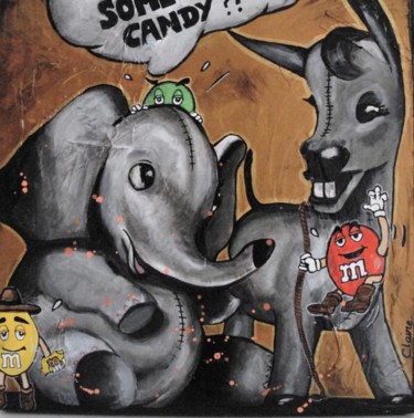 Peinture intitulée "candy" par Claire, Œuvre d'art originale
