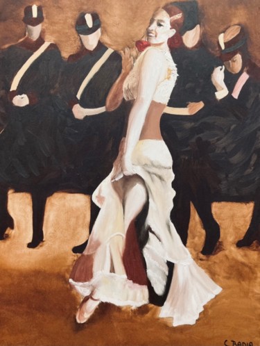 Schilderij getiteld "Carmen" door Claire Badia, Origineel Kunstwerk, Olie