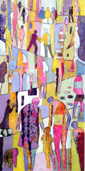 Pintura titulada "chemin de vie" por Claire Biette, Obra de arte original, Acrílico Montado en Bastidor de camilla de madera