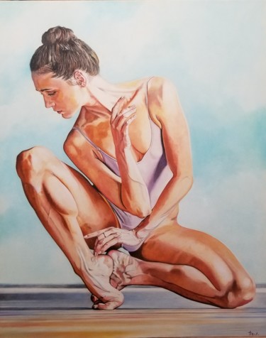 Painting titled "Ballet" by Frederic Decas, Original Artwork, Oil